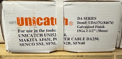 DA17-1/12'' GALV. 15 Ga. Finish Nails for Senco, Dewalt Porter Cable 16K/Cs
