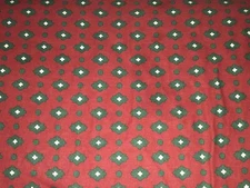 CUSTOM PIERRE DEUX OTTOMAN COVER,RED& GREEN30” X 20”