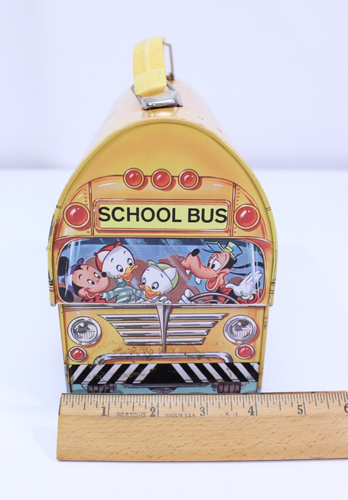 Vintage 1960er Walt Disney Schulbus Metall Brotdose Aladdin Blechfiguren EUC - Bild 13 von 15