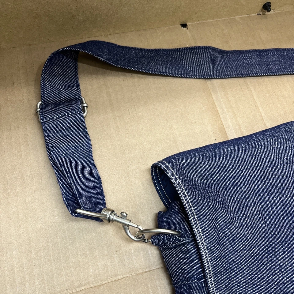 Bolso Mensajero Tommy Hilfiger Azul Denim Años 90 De Colección Correa para el Hombro con Logo Foto 3 de 4