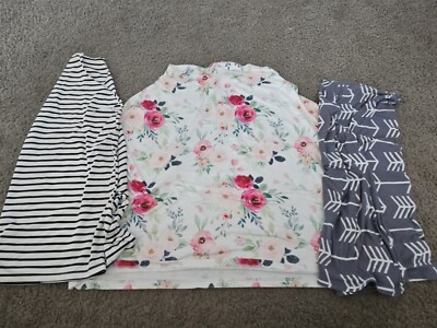 Nursing Cover ups, Lot Of 3, 3 Designs, Size Large, Pre-owned 