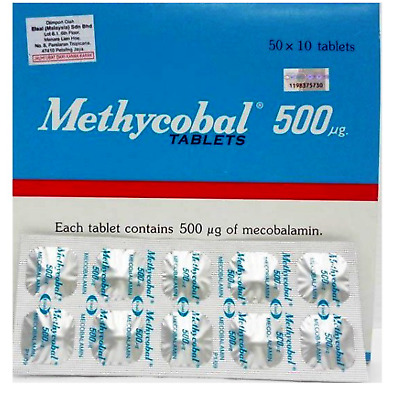 Methycobal Tablets 500mcg Vitamin B12 50 X 10's Tablets For Numb & Nerve  Unboxes | eBay