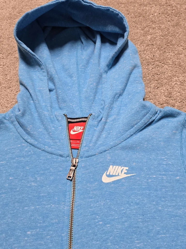 Nike Sudadera con Capucha Cremallera Completa Jóvenes Niñas XL Azul Con Capucha Manga Larga Ligera Foto 3 de 4