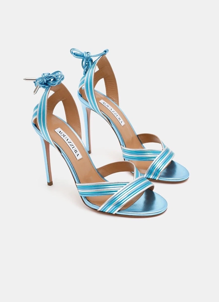 Aquazzura metallic sandals discount