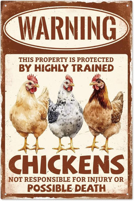 Metall-Blechschild mit Aufschrift Quot Warning This Property Is Protected By Hig