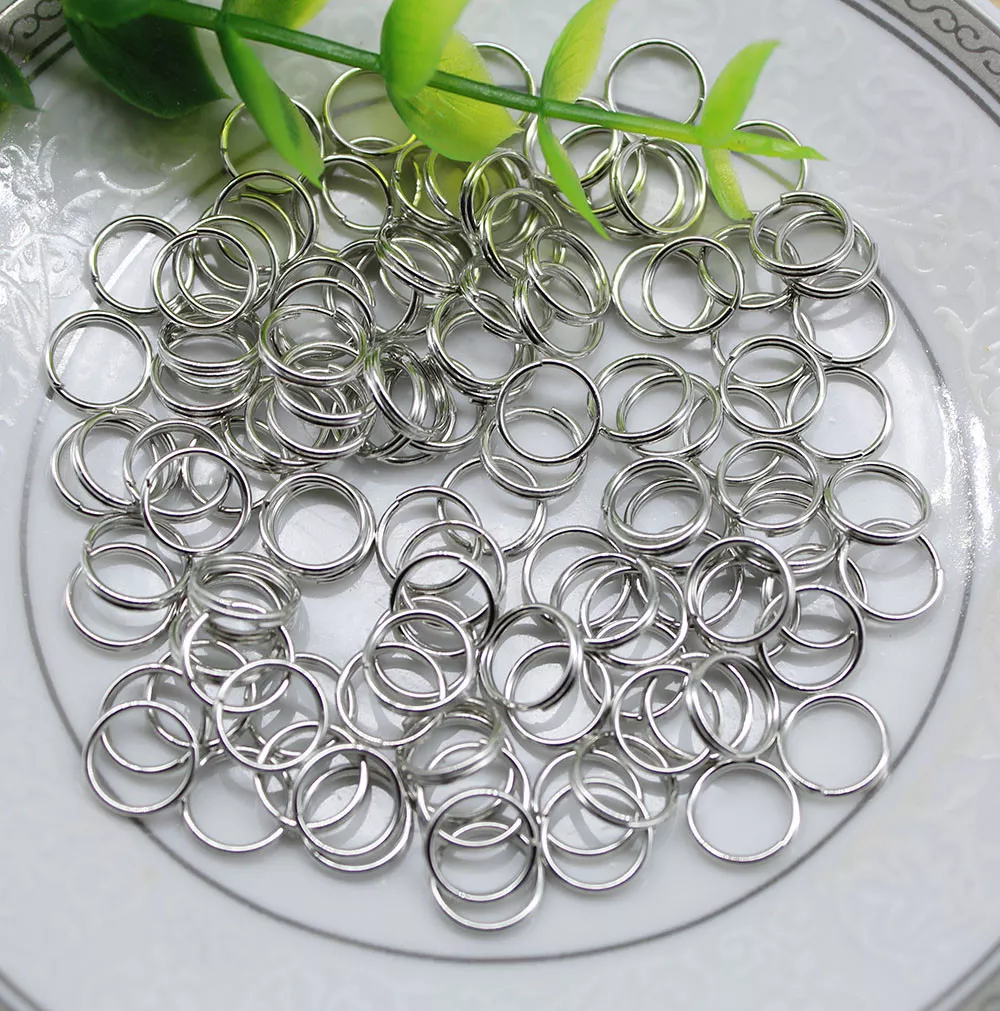 Wholesale 8mm Metal Round Split Rings Small Double Ring For Jewelry Making  DIY