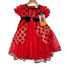 Hyde Eek Girls Play Boutique Toddler Ladybug Costume Dress and Wings Set 2-3T