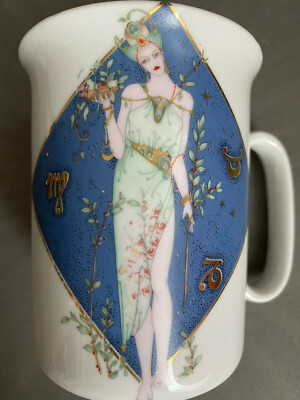 Bavaria Porzellan Sammelteller + Becher Zodiacs Fantasy Earth