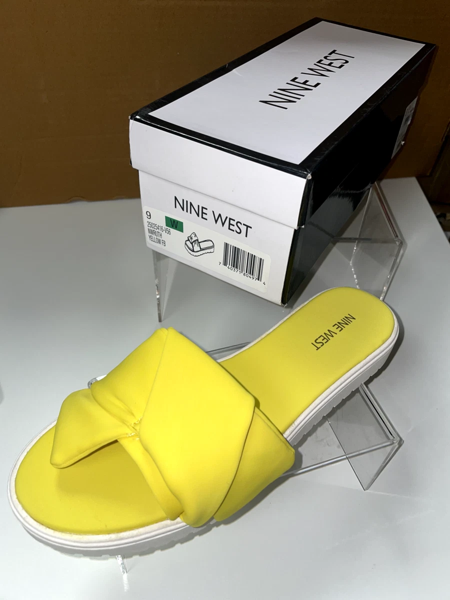 SPECIAL BNWT NINE WEST RUTH SANDALS SHOES YELLOW Sz 7 40 RRP 89