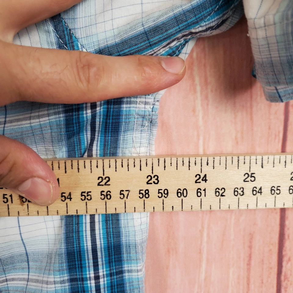 Dickies Mens Pearl Snap Short Sleeve Shirt Sz XL Plaid Western Work Workwear - Image 4 of 4