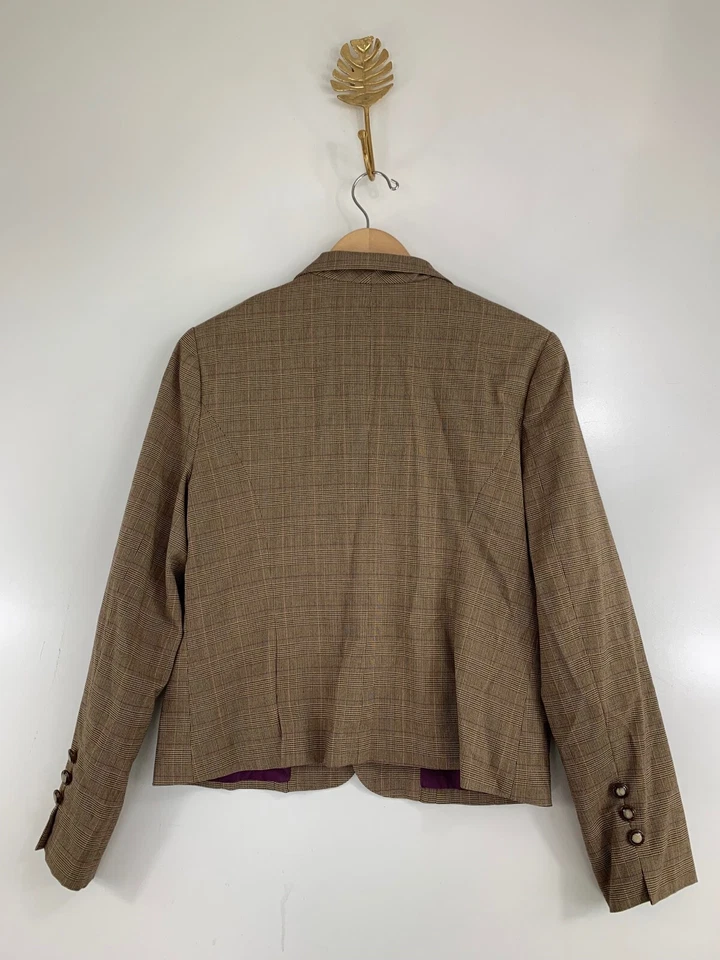 FASHION BUG Women's Blazer Extra Large 3 Button Up Long Sleeve Houndstooth NWT - Image 3 of 4