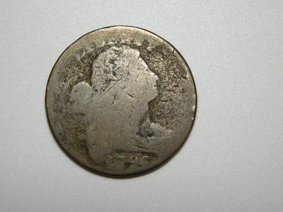 VINTAGE US COINS 1796 FLOWING HAIR LARGE CENT - Image 3 of 4