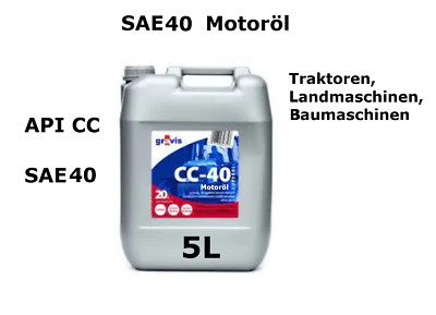 5 Liter SUPEROL CC-40 SAE 40 API CC Motoröl für Traktor, Land- Baumaschinen