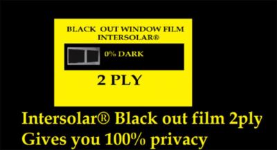 Window Tint Film 40x50ft Roll 2 PLY Black 15% Car House Commercial intersolar