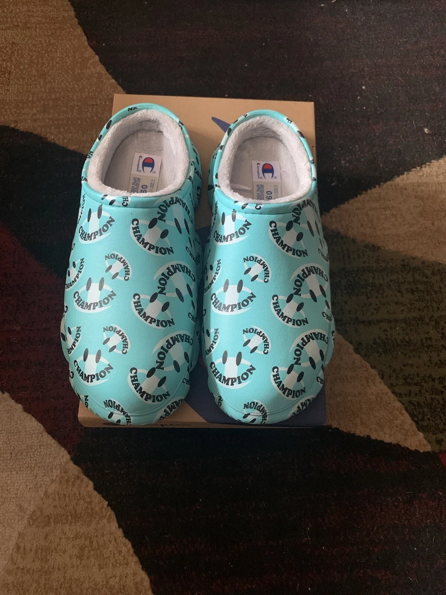Baby blue champion best sale slides