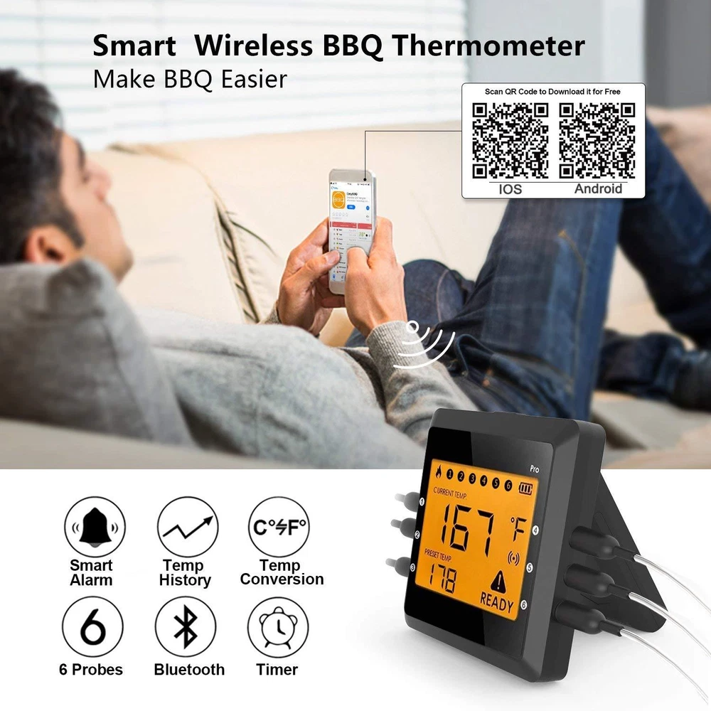 Digital Meat thermometer for Grilling, ICOCO Best Instant Read Oven Meat Thermom