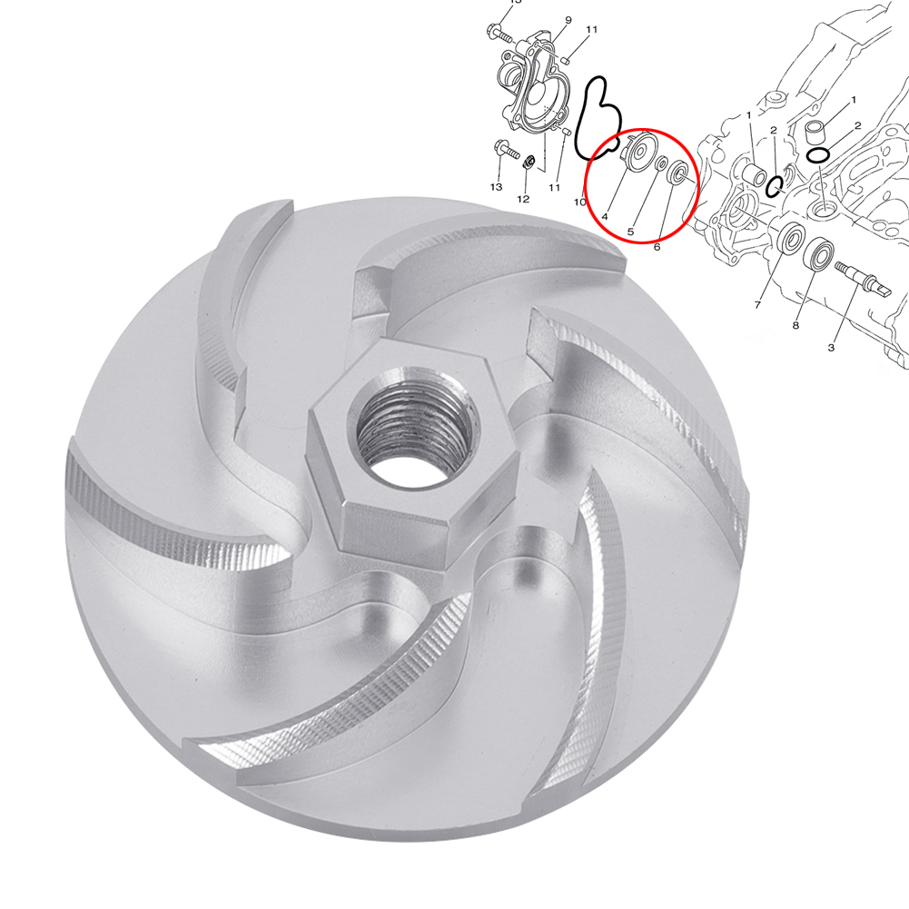 HighFlow Water Pump Impeller Billet for YAMAHA YFZ 450 CARB 5DJ12451