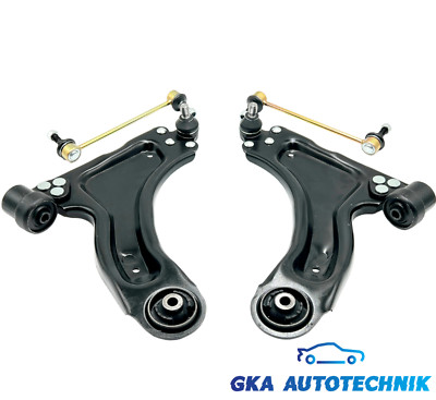 2x Querlenker + Koppelstange vorne Links + Rechts für OPEL MERIVA A