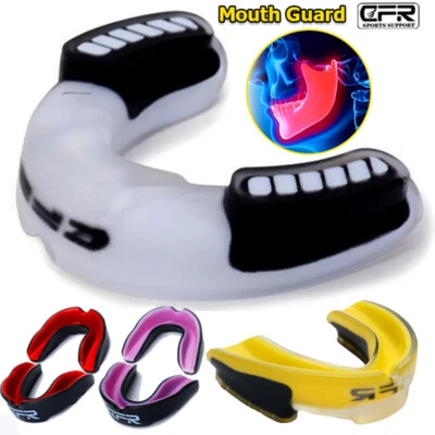 CFR Mouth Guard Gel Gum Shield Case Teeth Grinding Boxing MMA Sports MouthPiece Case
