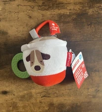 Skip Hop Unisex Baby Cute Embroidered Dog Soft On-The-Go Chime & Teethe Toy 0+