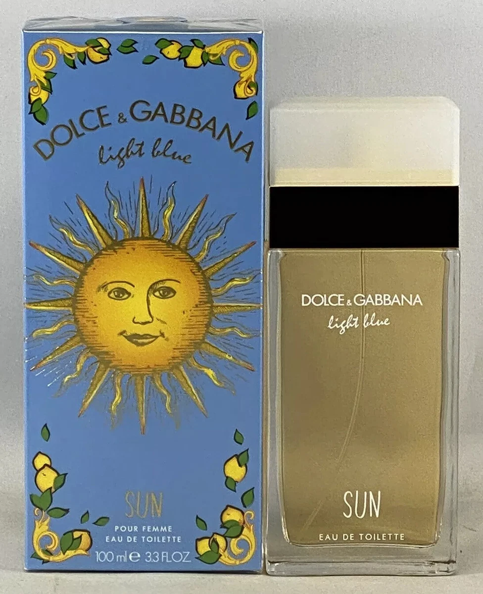 Tidsserier Hover Bedstefar Dolce &amp; Gabbana Light Blue Sun 100ml 3.4 Oz Eau De Toilette Spray New  Boxed | eBay