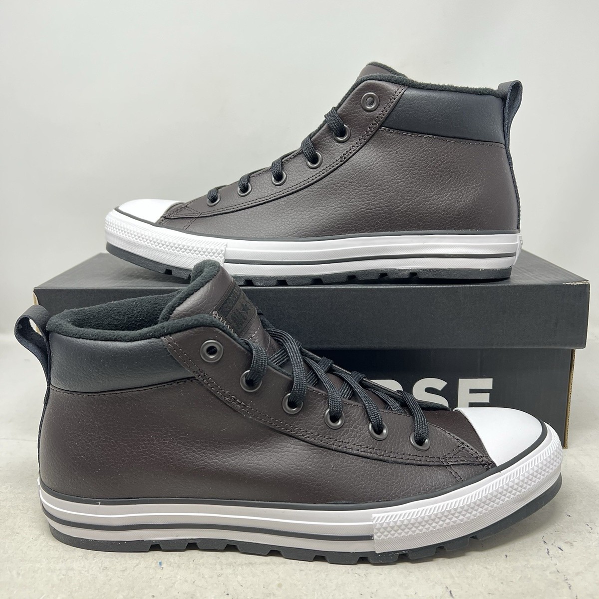 CONVERSE Men\'s Chuck Taylor All Star Street Lugged Sneaker Dark Brn Sz. 10, EUC Converse Chuck Taylor All Star Street Lugged Boot Leather  main image 3