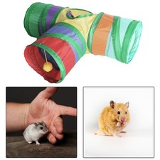 Image of Bunny Tunnel Tube 3 Way Collapsible for Chinchilla Ferret Hamster Kittens