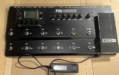 Line 6 POD HD500X Black Guitar Multi Effects Modeler & Processor Pedal Board