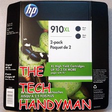 2-PACK HP GENUINE 910XL BLACK INK RETAIL BOX OFFICEJET PRO 8028 8028e 8030