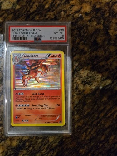 Charizard 19/113 Legendary Treasures Holo PSA 8