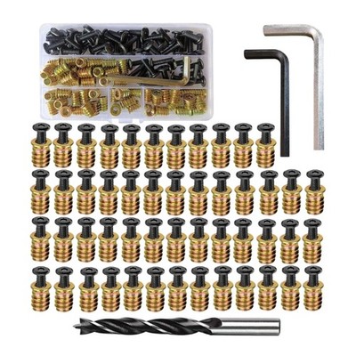 50pcs Metal Nuts Bolts Includes Wrenches and Drill Bit for DIY Projects