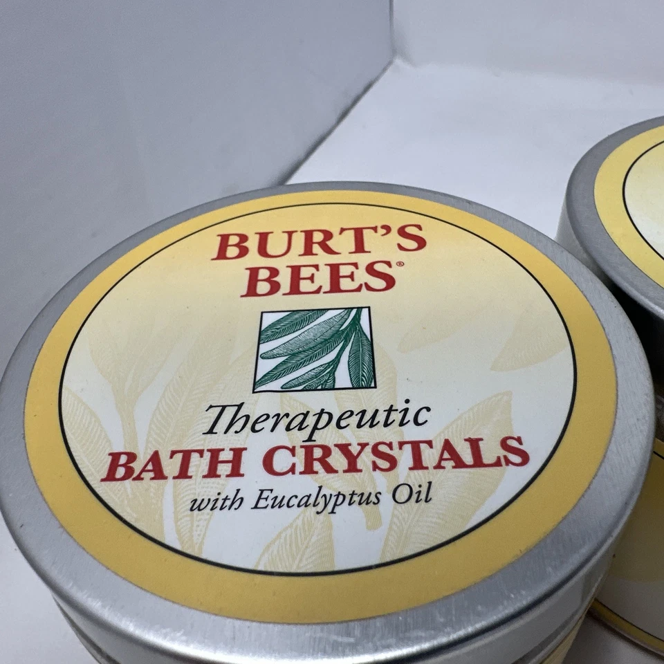 Burt's Bees Therapeutic Bath Crystals Eucalyptus Oil 1 lb Discontinued Lot x 2 - Image 3 of 4