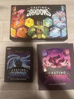 Casting Shadows Kickstarter Exclusive Deluxe Edition Board Game, New