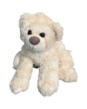 Aurora World Cream Shaggy Teddy Bear Plush Stuffed Animal Tan 6" Small Sitting