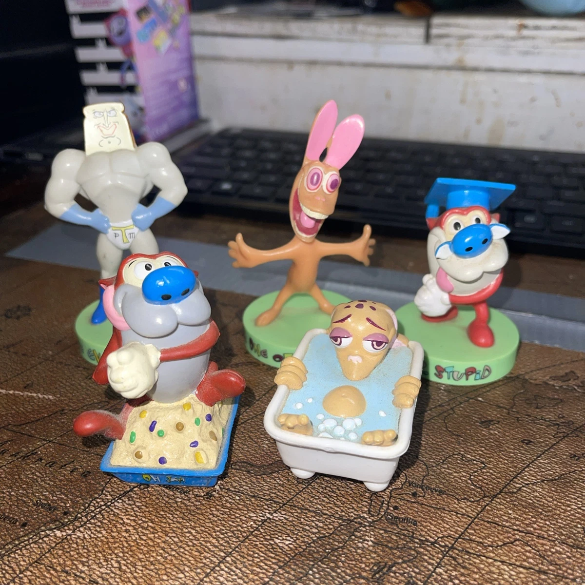 Ren & Stimpy Cartoon & TV Character Action Figures with Vintage
