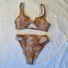 Women's XL bikini; animal print 2-piece swimsuit.  Bandeau top, nice bottom