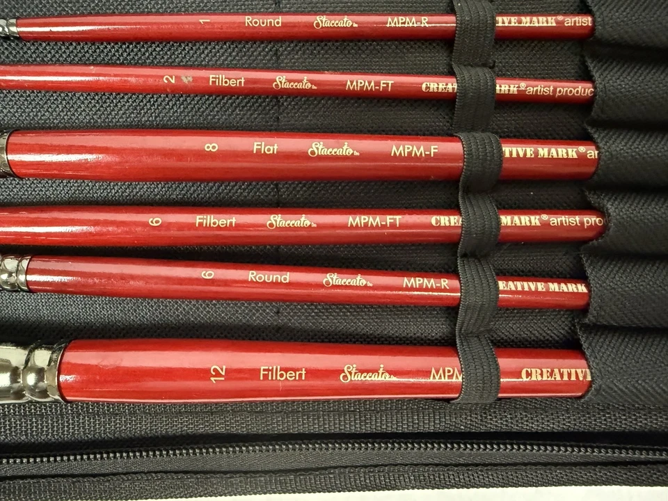 Juego de 12 pinceles Creative Mark Staccato en estuche--SIN USAR; VER FOTOS Foto 2 de 4