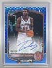 Zuby Ejiofor 2025 Bowman Chrome #CPA-ZE Blue X-Fractor 1st RC Auto 150/150