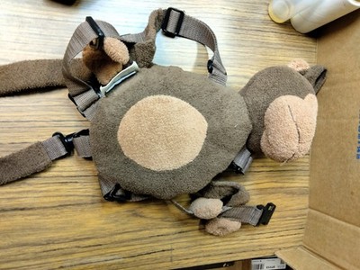 Gold Bug Stuffed  Harness Buddy Monkey Backpack With Detachable Leash