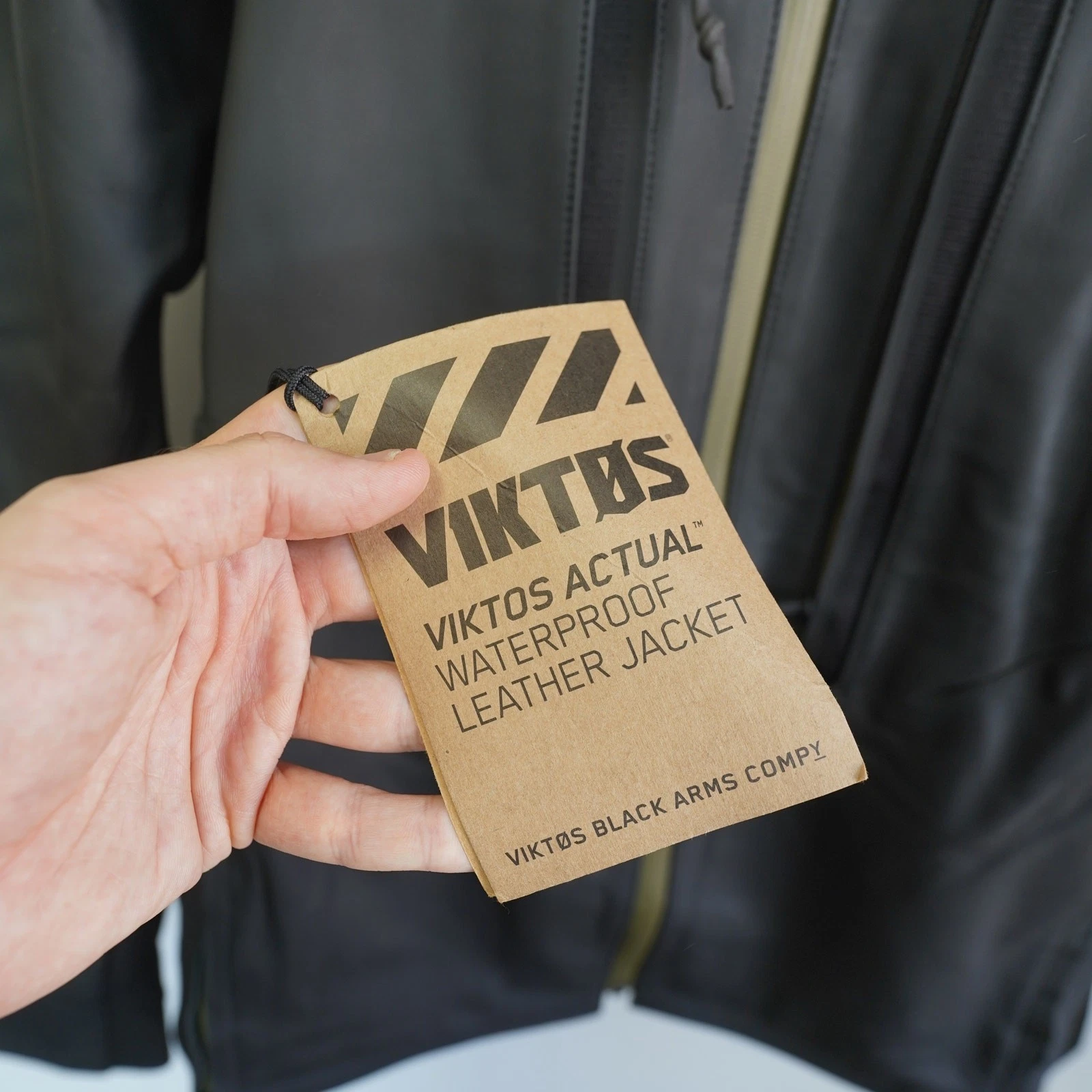 VIKTOS Waterproof Leather Tactical Jacket Men's S Black Full Zip Gorpcore New - product detail image 3