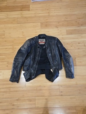 Vintage First Gear Hein Gericke Leather Motorcycle Jacket Size 42