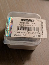 Devilbiss Pro-200-14-k Fluid Nozzle 1.4 Mm Spray Gun Tip Oem Genuine Made In Gb Devilbiss Pro-200-14-k Fluid Nozzle 1.4 Mm Spray Gun Tip Oem Genuine Made In Gb