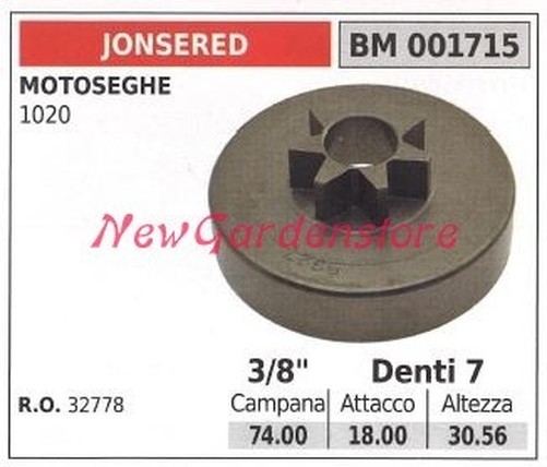 "Pignon Jonsered Motor KettensäGe 1020 3/8\" ZäHne 7 001715"-image