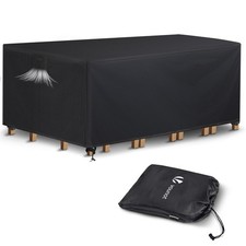 VOUNOT Garden Furniture Covers 213x132x73cm Waterproof Patio Set Cover Black