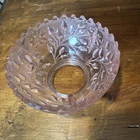Vintage Fenton or Westmoreland Cranberry Glass Fairy Lamp TOP ONLY Wildflower
