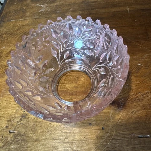 Vintage Fenton or Westmoreland Cranberry Glass Fairy Lamp TOP ONLY Wildflower