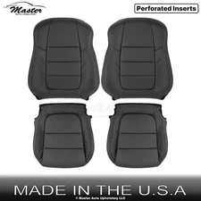 2016-2017 For Mazda 6 Touring Leather Perforated Front Replacement Covers Black