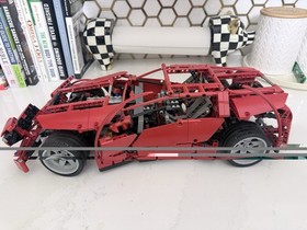 LEGO Technic 8070 Super Car Red V8 2011 Built Set May Be Missing Parts