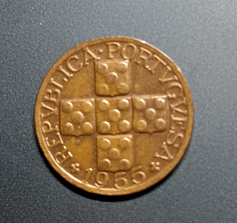 1955 Portugal 20 Centavos. Appears Uncirculated. Excellent Details.