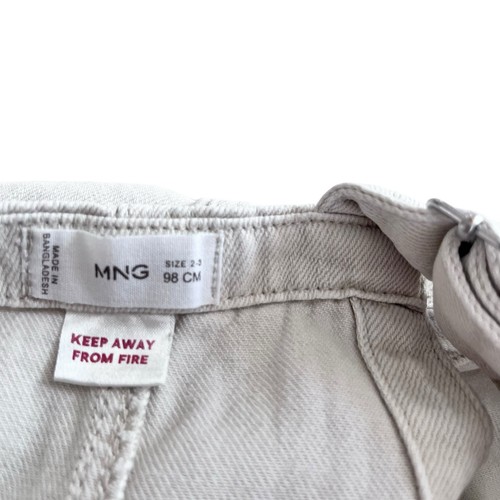 MNG unisex neutral cotton overalls size 2/3 - Picture 2 of 9